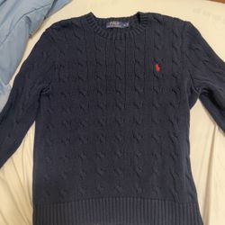 Polo Cable Sweater Médium Hunter Navy 
