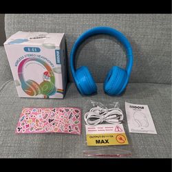 New Kids Bluetooth Headphones with Stickers