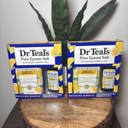 Dr Teal’s Pure Epsom Salt Prebiotic Lemon Balm Bath Soak&Bath Set