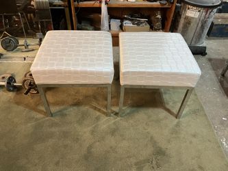 2 White Squared Seats For $60