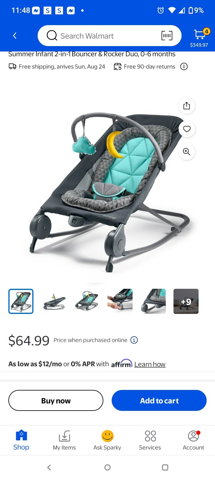 BRAND NEW IN BOX 2in1 Summer Bouncer Rocker 