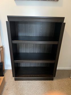 Dark Wood Bookshelf / Storage Shelf – Excellent Condition