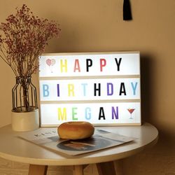 Cinema light box with letters is for decorating birthday parties, anniversaries