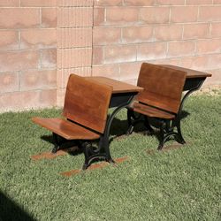Antique Folding School Desks