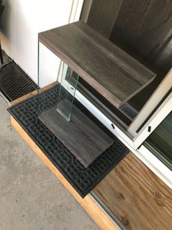 End table coaster with glass