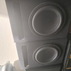 2 Nvx 8" Subwoofers In Enclosures