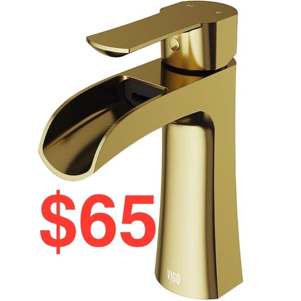 VIGO Paloma Single Handle Single-Hole Bathroom Faucet in Matte Brushed Gold