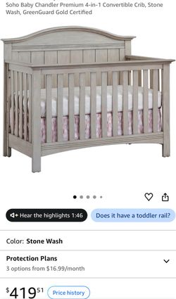 Crib turns into bed