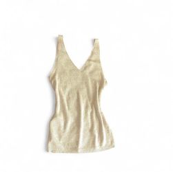 MANGO cream metallic top in size: XS #glamour #party In great condition