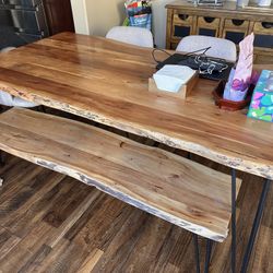 Natural Wood Dining Table