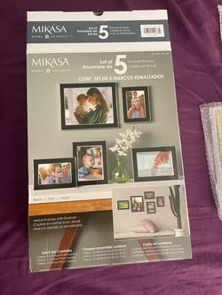 Mikasa Set of 5 Black Enamel Photo Frames