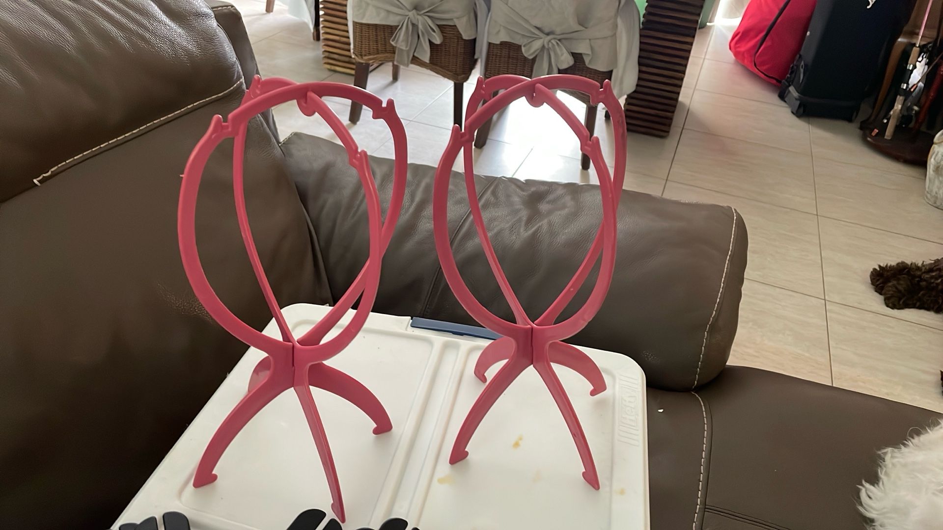 Wig stands two for five dollars
