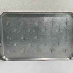 Vintage 1930's Arthur Armour ~ Art Deco Hammered Aluminum Wheat Tray ~ 18" x 12"
