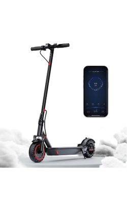 Electric Scooter - 8.5" Solid Tires, Quadruple Shock Absorption, Up to 19 Miles Long-Range, 19 Mph Top Speed, Portable Folding Commuting Scooter for A