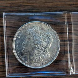 1921 Morgan Silver Dollar In Mint State BU