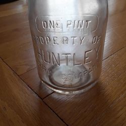 Vintage milk bottle. Huntley 