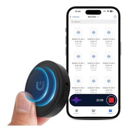 Voice Recorder with AI-Intelligent Triple Noise Reduction, Portable Audio Recorder for Work, Lectures, Meetings, 100H Continuous Recording Device