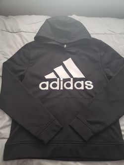 Boy's adidas black pullover hoodie size L