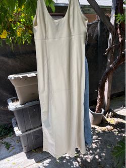 White maxi dress