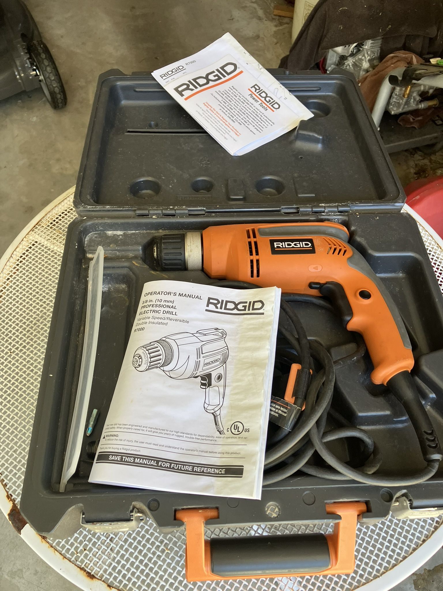 Ridged Corded Drill W/case
