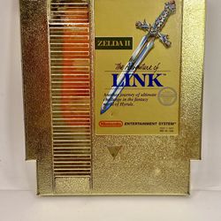Zelda II: The Adventure of Link Gold Cart NES Nintendo Entertainment System 1988