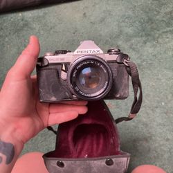Pentax ME Super film camera with 50mm lens and case original paperwork and manuals