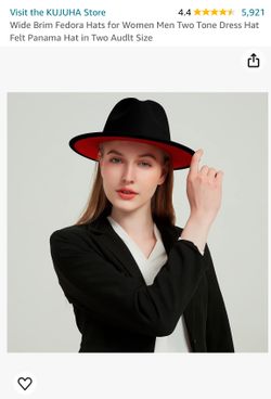 Black And Red Fedora