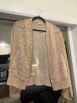 Leopard Print Sheer Bomber Jacket