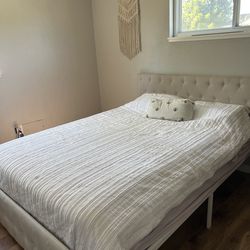 Queen size bed and mattress