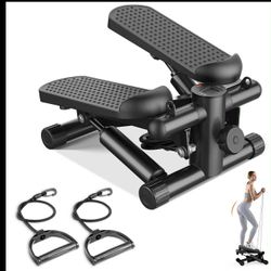 Mini Stepper Exercise Machine for Senior Citizens, Twist Stepper with Resistance Bands, Cardio Weight