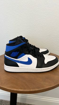 Air Jordan 1 Mid Black White Royal Blue