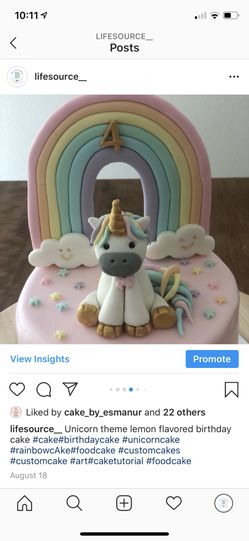 Unicorn custom cake