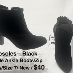 Boots:::Ankle/Med-Heel/. Brand New:::Size 7