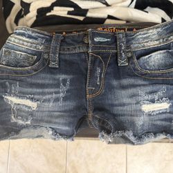 Rock Revival Jessica Cutoff Denim Shorts Size 26