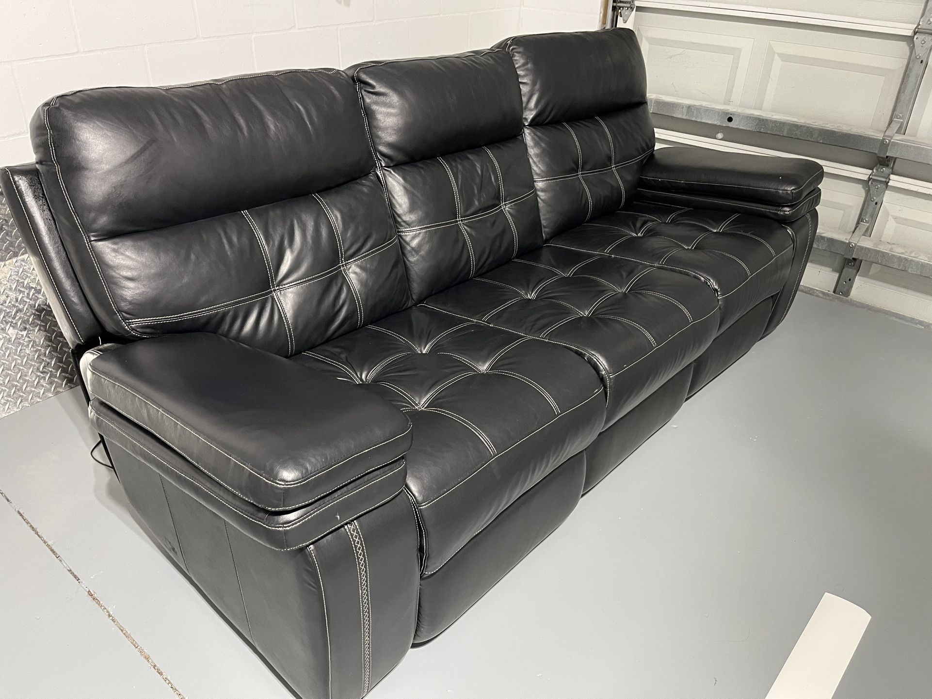Black Leather Couch Recliner