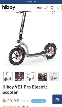 Hiboy VE1 Pro Electric Scooter 