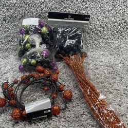 Halloween Fall Craft Supplies Picks Fillers Round Glitter Multicolors Sticks