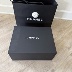 Authentic Chanel Box And Paper Bag