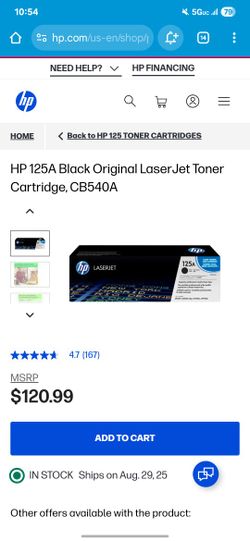 Hp Laser Printer 125A Toner Cartridge
