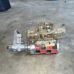 Roots Supercharger Blower Setup w/ Holley 4-Barrel Carburetor Complete