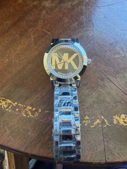 Michael Kors MK Women's Silver Tone Watch with Crystals