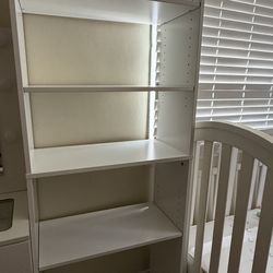 Dorm 5 Shelf Bookcase White - Room Essentials: Modern Style, Wood Composite, Open Shelving, Tall
