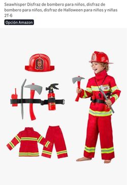 Kids Firefighter Halloween Costume Set