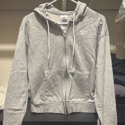 Reebok Front Zip Hoodie Grey XS