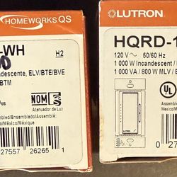 Lutron Homeworks Dimmers-NEW