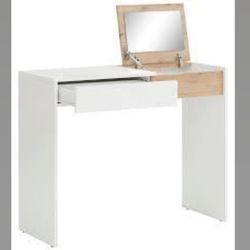 Ren Home Niles Vanity Desk with 1 Drawer and Flip-Out Mirror, New in Box
