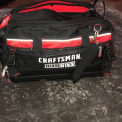 CRAFTSMAN TRADESTACK Tool Bag, 22.5”, Durable Polyester, Black and Red (CMST21450)
