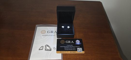 Princess Cut Moissanite Diamond Earrings