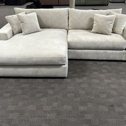 Cream Comfy Deep Sectional 