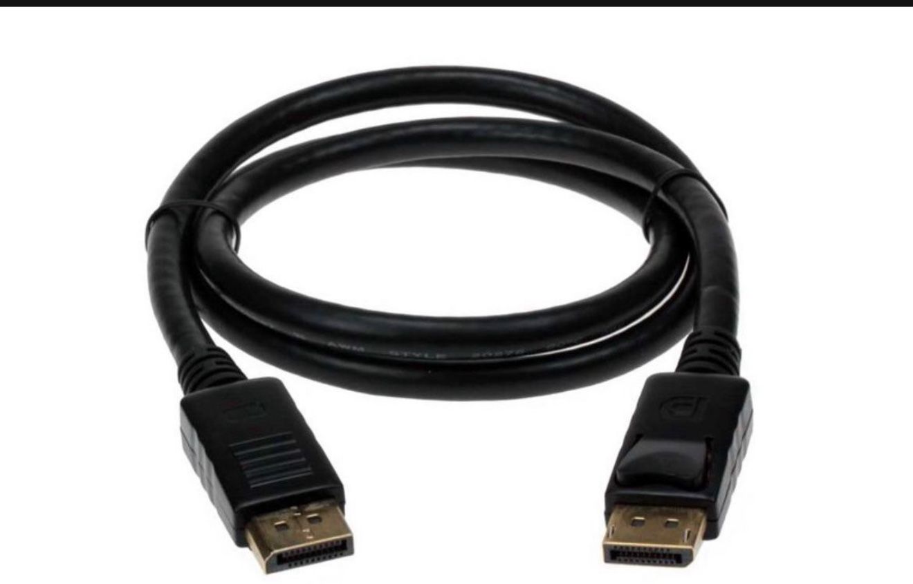 Brand New 6ft Computer Monitor Display Port Male To Male Cable For Computer Monitor / Displays